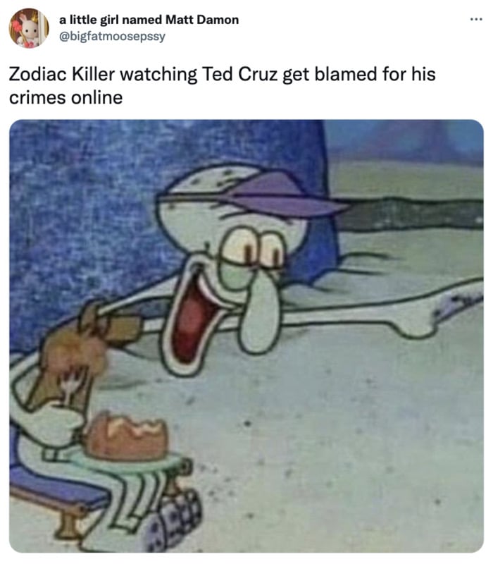 Zodiac Killer Tweets - Ted Cruz blamed