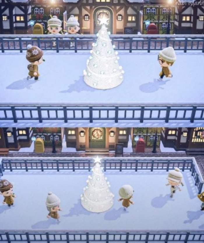 Animal Crossing Christmas Ideas - Ice Skating Rink