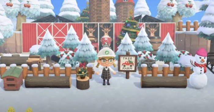 Animal Crossing Christmas Ideas - tree farm