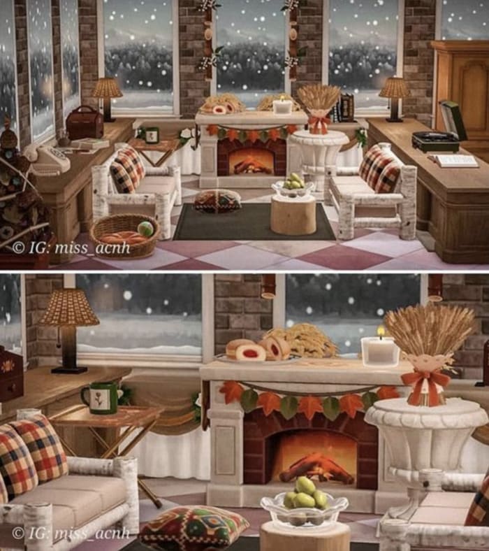 Animal Crossing Christmas Ideas - Snow falling