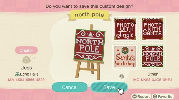 Animal Crossing Christmas Ideas - North Pole custom design