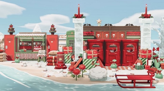 Animal Crossing Christmas Ideas - Beachside Post Office