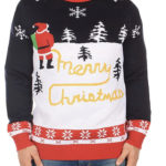 Funny Christmas Sweaters - Santa peeing in snow