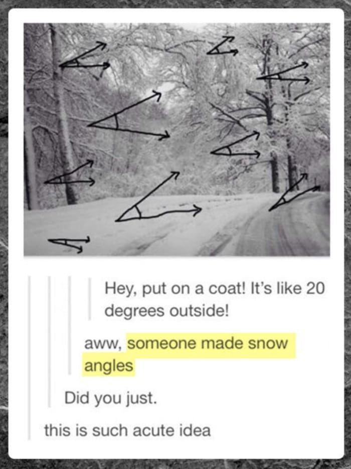Snow Puns - snow angles