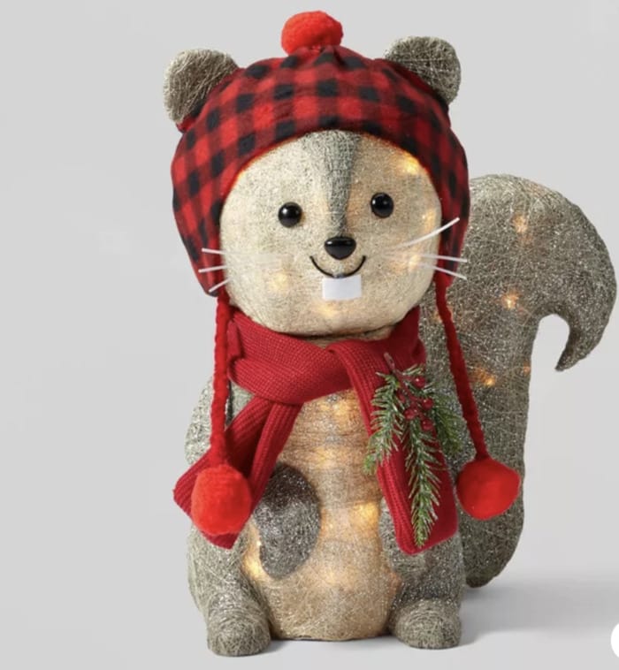 Target Christmas Decorations - light up squirrel