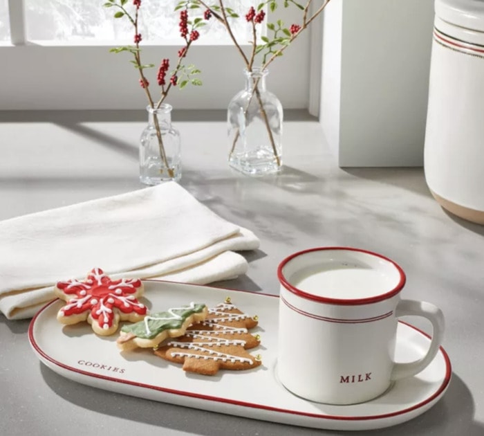 Target Christmas Decorations - milk and cookies platter