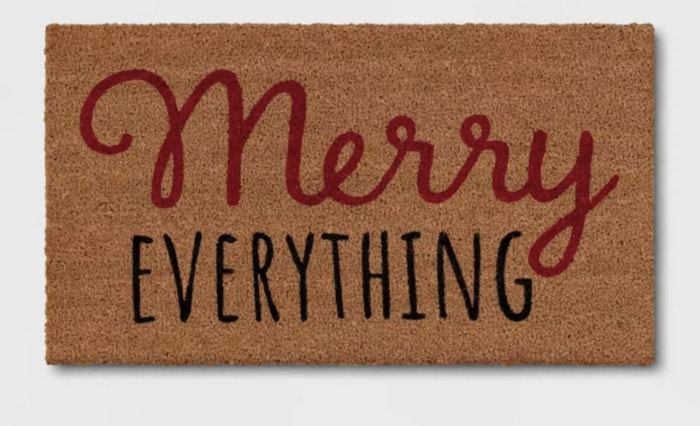 Target Christmas Decorations - Merry Everything floor mat