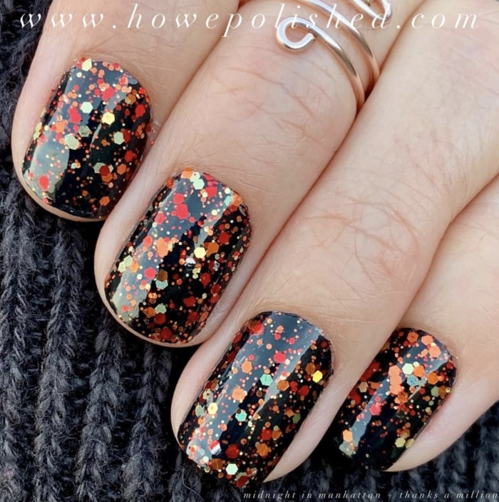 Thanksgiving Nail Designs - Splatter colors