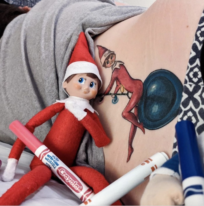 Bad Christmas Tattoos - Elf on the Shelf