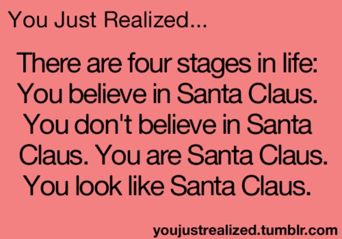 Christmas Memes - 4 stages of santa