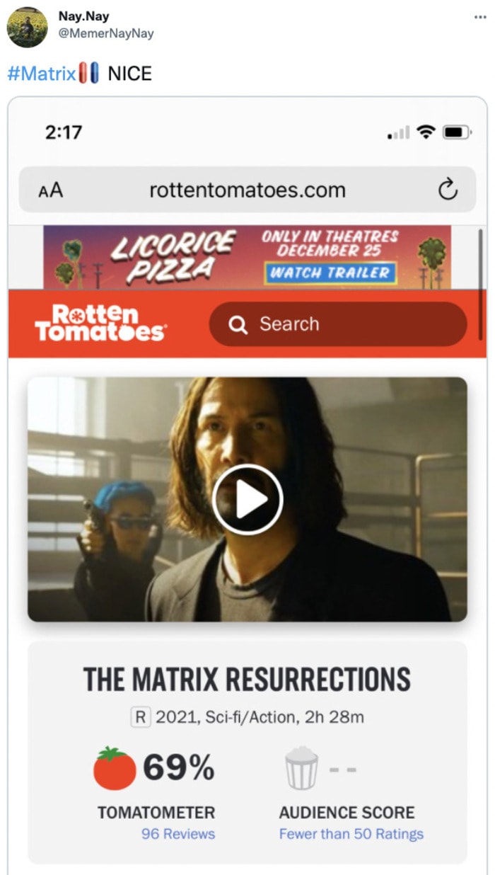 Matrix Resurrections Memes - Rotten Tomatoes