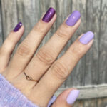 Skittles Manicure - shades of purple nails