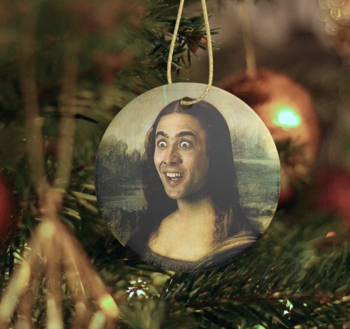 Ugly Christmas Ornament - Mona Lisa