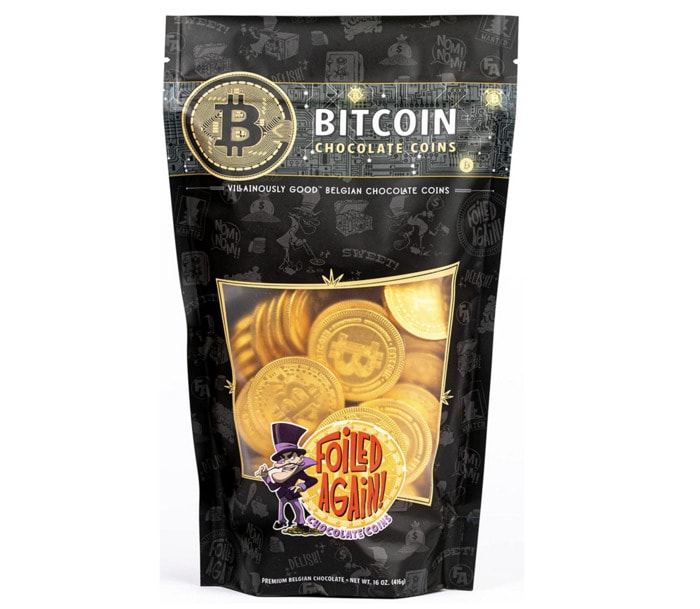 White Elephant Gift Ideas - bitcoin chocolate coins