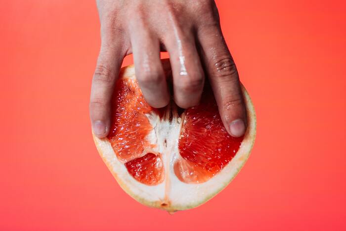 Best Sex Tips - fingers in grapefruit