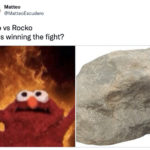 Elmo Rocco Memes - elmo on fire vs. rock