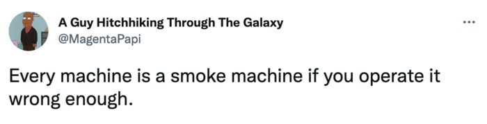 Funny Tweets Week - smoke machine