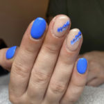 Gel Short Nail Designs - electric blue