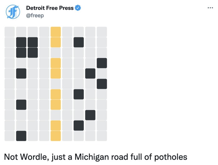 Not Wordle Memes - potholes