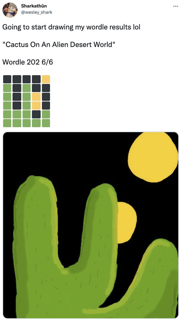 Wordle Memes - cactus drawing