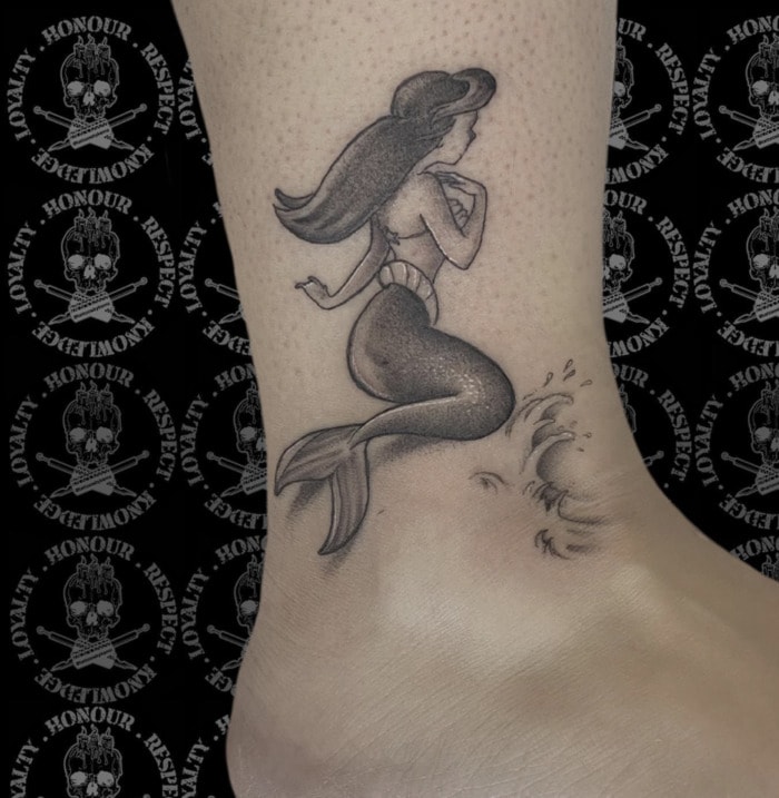 Ankle Tattoos - Mermaid Tattoo