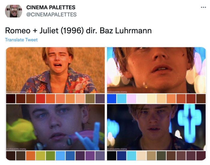 Color Palettes From Films - Romeo + Juliet
