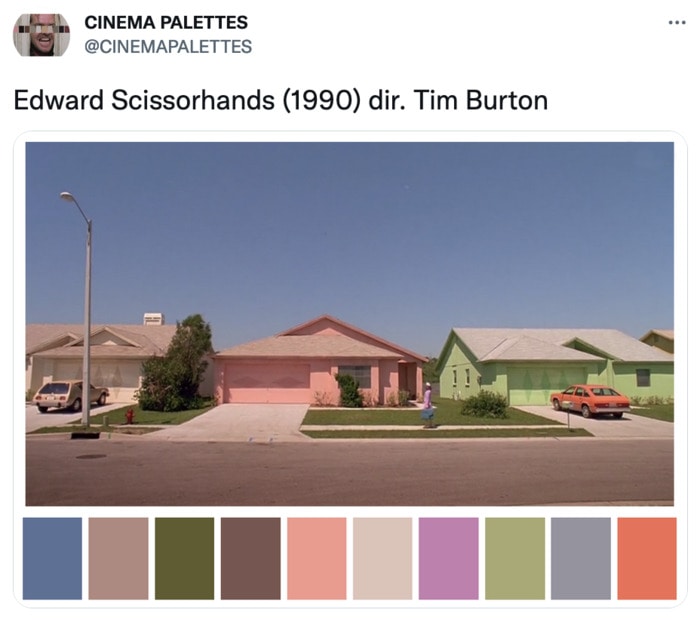 Color Palettes From Films - Edward Scissorhands