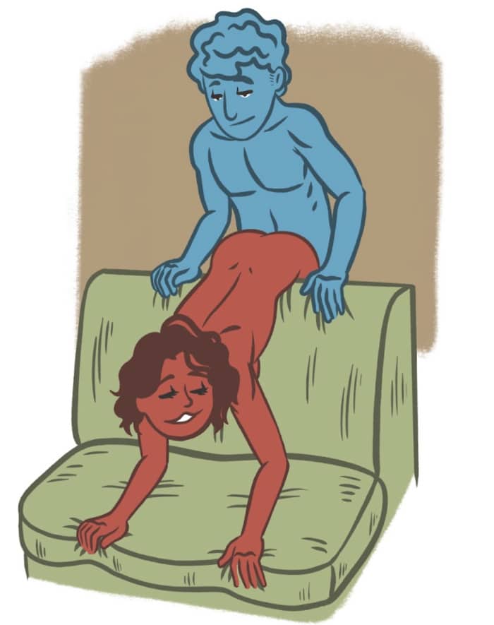Couch Sex Positions - Doggy Over the arm standing