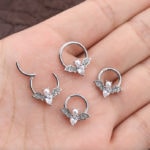 Helix Piercing Jewelry - Bat Hoops