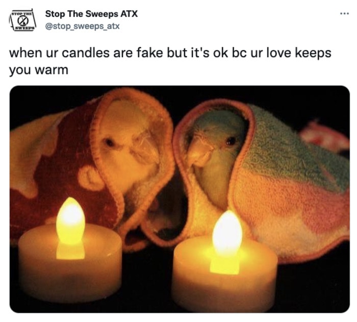 Love Memes - fake candles keep you warm