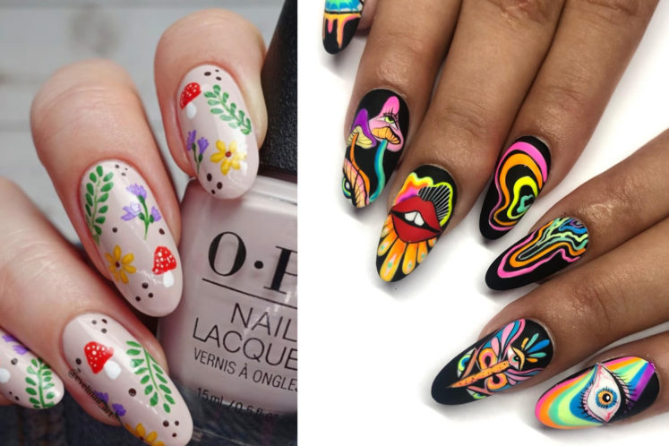 19 Trippy Mushroom Nail Designs To Get The Next Time You’re Feeling Magical
