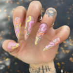 Stiletto Nails - Flower Power Squiggles