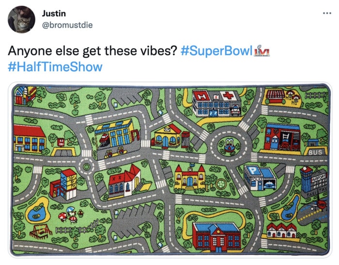 Super Bowl 2022 Memes Tweets - carpet map