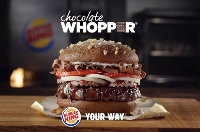April Fool's Jokes - Burger King chocolate whopper