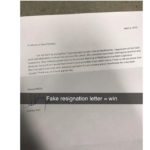 April Fool's Jokes - fake resignation letter