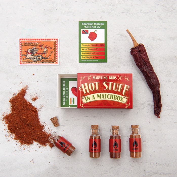 Aries Gifts - Superhot Chili Powders With Hot Stuff Message Gift