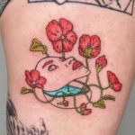 Funny Tattoos - Flower Face