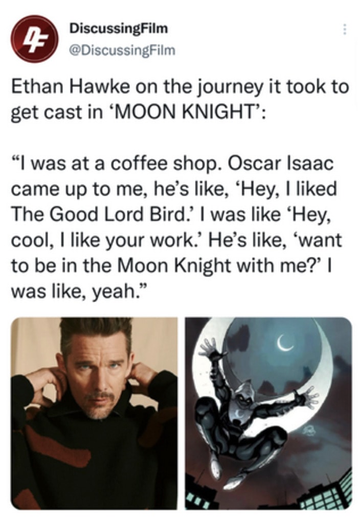 Moon Knight Facts - Ethan Hawke