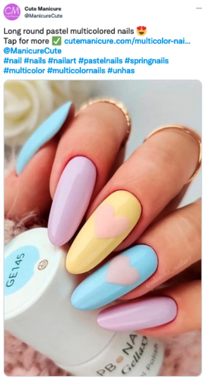 Spring Nails 2022 - pastel with hearts