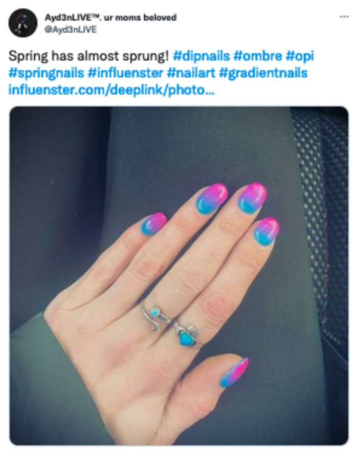 Spring Nails 2022 - pink and blue