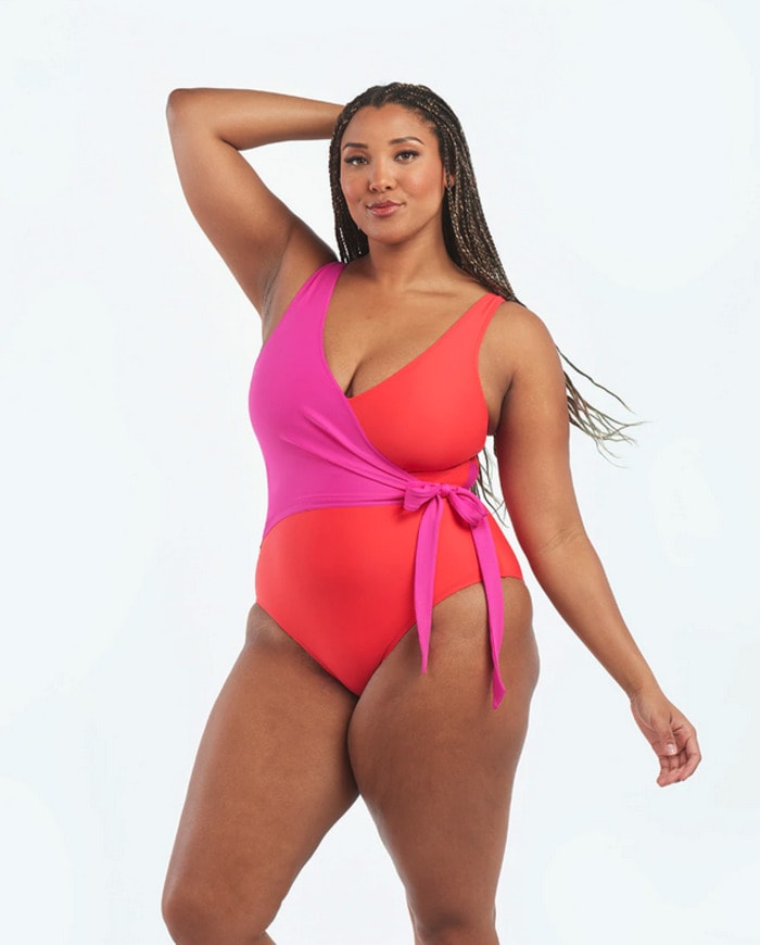 Swimsuits for Big Busts - Summersalt The Perfect Wrap One-Piece