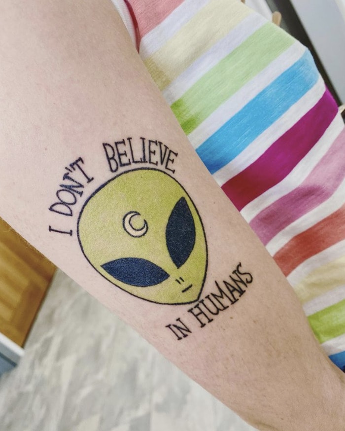 Cryptid Tattoos - I Don't Believe in Aliens