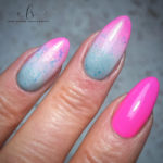 Summer Ombre Nails - blue and pink