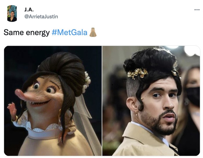 Met Gala 2022 Memes - mouse hair