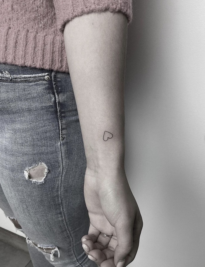 Small Wrist Tattoos - heart