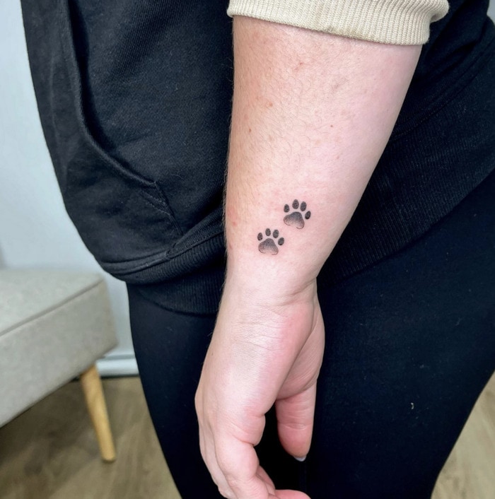 Small Wrist Tattoos - paw prints