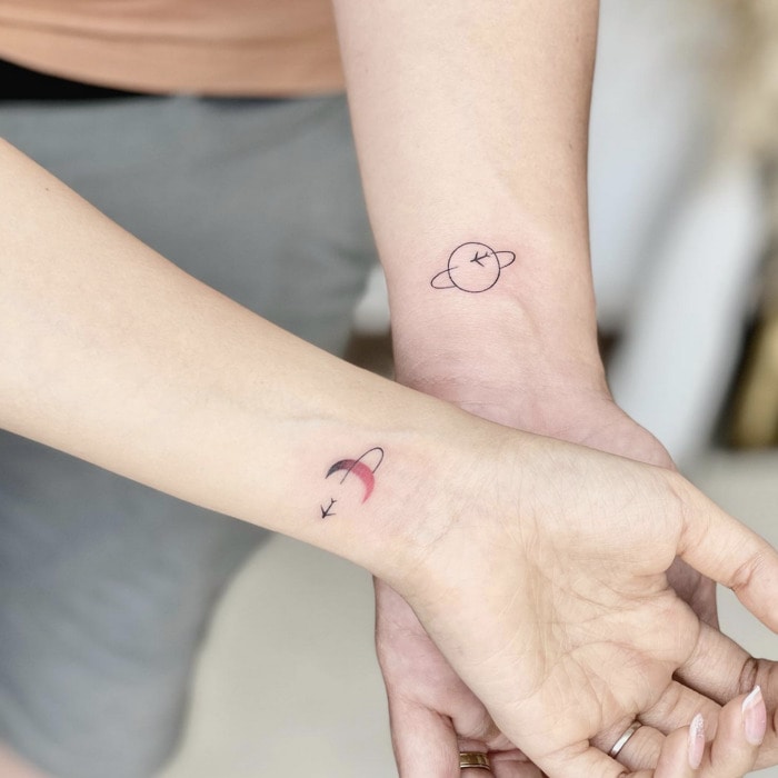 Small Wrist Tattoos - outer space