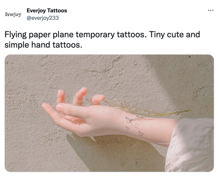 Small Wrist Tattoos - paper plane