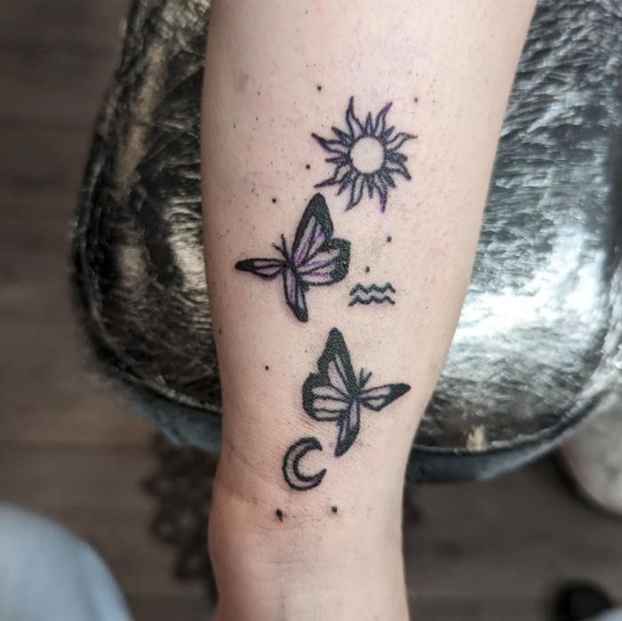 Zodiac Tattoos - butterflies