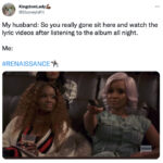 Beyonce Renaissance Memes and Tweets - lyric videos